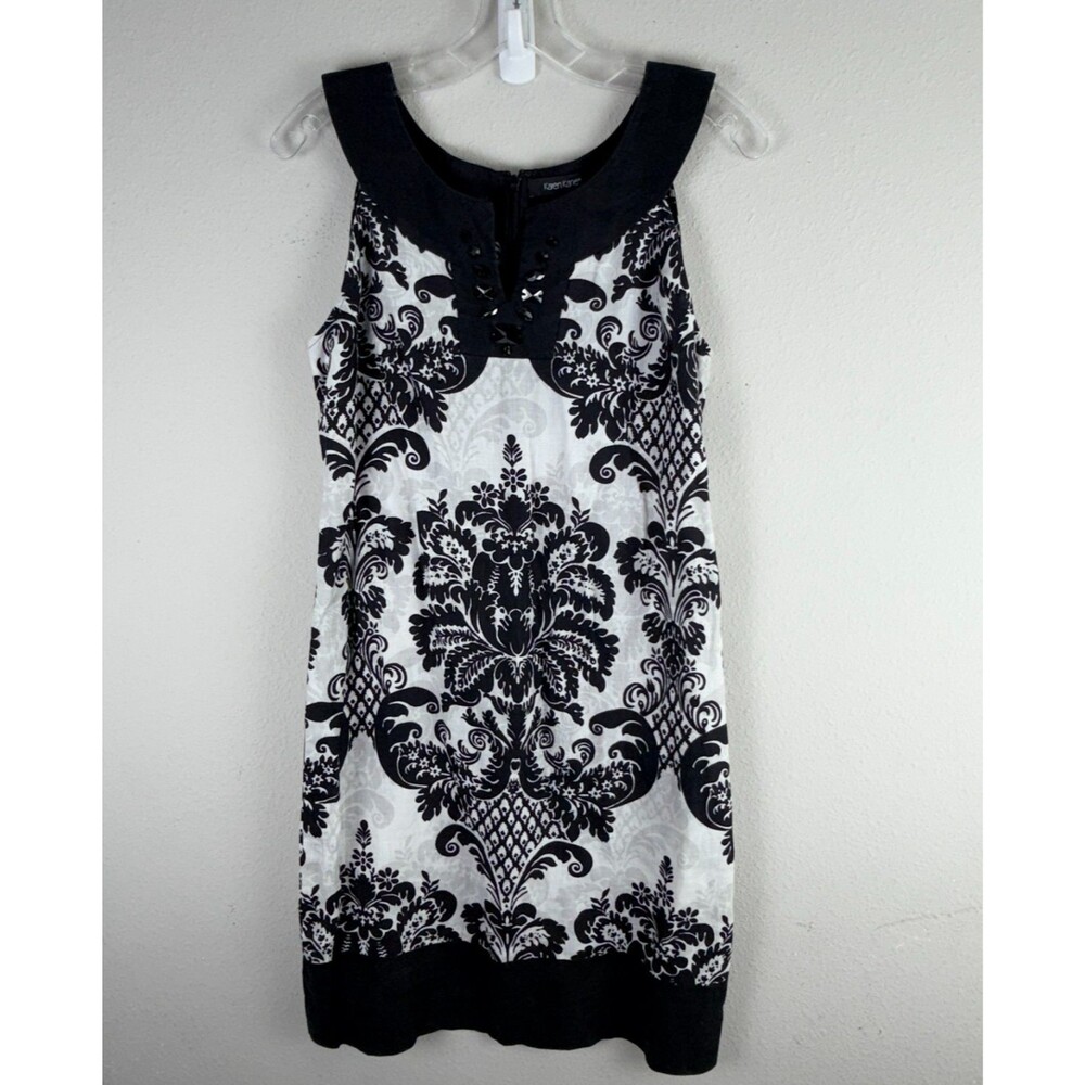Karen Kane Linen Womens 10 Sleeveless Tank  Dress Gemstone Cocktail Party Resort